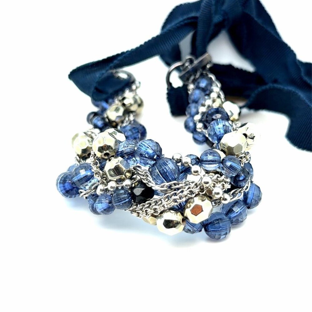 Blue Stone Chains Necklace (n2)‎